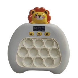 Generic Quick Push Toy with Lights and POP-UP Patterns. Electronic Toy for Anxiety for Children and Adults. Fun Multiplayer Game for The Whole Family (Lion), White