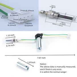 Opuiue 12V Diesel Heater Glow Plug Kit, Ceramic Air Diesel Parking Heater Part Ceramic Glow Plug, Ignition Diesel Electric Heating Rod Spark Plug Fit Eberspacher D2 D4 D4S & Other Air Parking Heaters