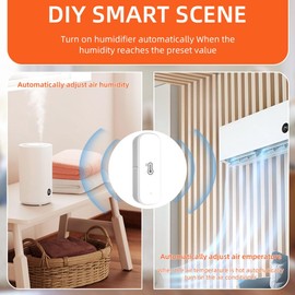 Kquepo ZigBee Humidity and Temperature Sensor, Hygrometer and Thermometer, Intelligent Remote Monitoring and Alarms, Smart Home