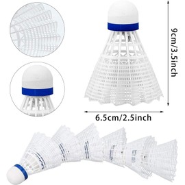 YeahBoom LED Badminton Balls, LED Nylon Sports Badminton, 6 Pieces LED Shuttlecocks, Luminous Shuttlecocks, LED Badminton Set Children, for Indoor/Outdoor Sports Activities