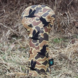 Duck Hunter Camo Golf Headcover - Camouflage Pattern, Black Duck Design, Adjustable Fit, Ideal for Golf Enthusiasts equipment - Club Cover: Driver Headcover