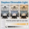 Dalouguan 21-Inch Ceiling Fan with Lights and Remote Control, Black