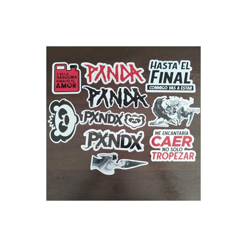 10 Stickers De Pxndx, Panda, Rock