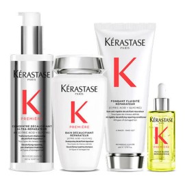 Kit Tratamiento Para Cabello Cabello Dañado y Maltratado Concentré Décalcifiant Ultra-Réparateur Kerastase Premiere Shampoo Bain Décalcifiant Réparateur Acondicionador Fondant Fluidité y Aceite Huile