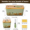Mushroom Butter Dish with Lid,Large Butter Crock Keeper Saver,Ceramic Butter