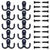 Umsole 10 Pieces Double Prong Robe Coat Hook Retro Cloth