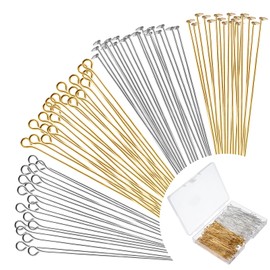 800 Pieces Rivet Pins Jewellery Making Pins Earrings Craft Rivet Pins with Eyelet, Various Head Pins, Stainless Steel Ball Pins, Eyelet Pins, Ball Pins for Making DIY Earrings, Bracelets