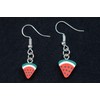 Miniblings Watermelon Earrings Pendant Fruit Fruit Melon Melon Disc –