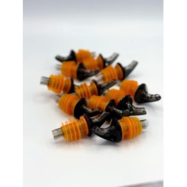 1 Dozen Large Smoke Free-Pour Spouts With Amber Cork – Precision Pouring Solution for Bars and Restaurants – Perfect for Efficient Liquor and Beverage Dispensing