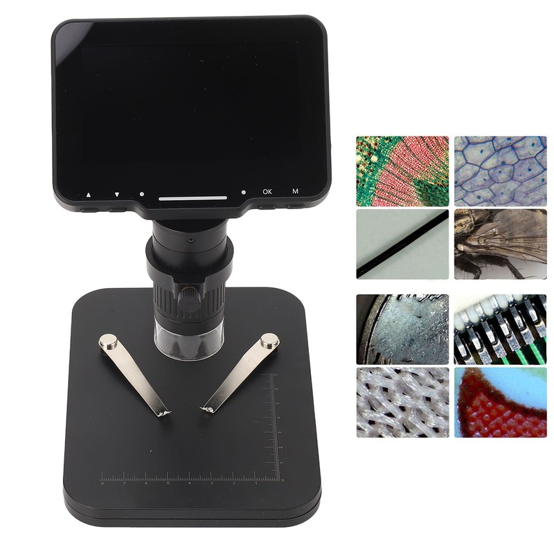 Digital Microscope 4.3in IPS Screen 1000X Inspection Microscope with LED