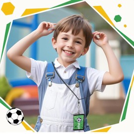 Yuanchu Slim Children's Wallet, Football Motif Neck Pouch, Boys Purse, Foldable Children's Purse with Anti-Lost Straps, Triple Wallet for Men, Teenagers, Boys, d'Alene to, Fastened