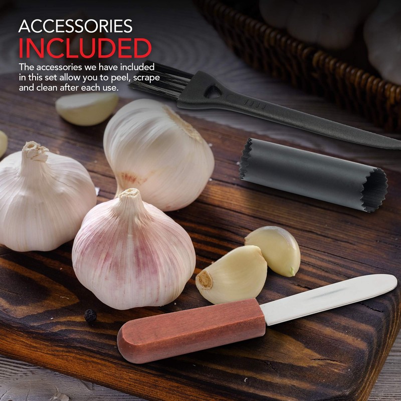 KOI ARTIASN Garlic Press Stainless Steel - Garlic Crusher Rocker