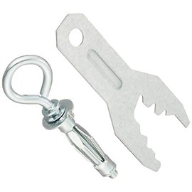 TRUSCO Board Zipper Round Hooks Steel m4x36, 3-Pack, b409obt