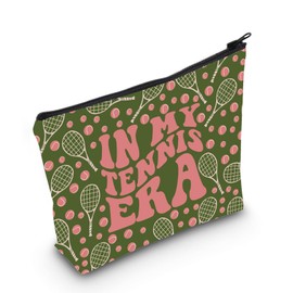 POFULL Tennis Player Gift Tennis Lover Makeup Zipper Pouch Tennis Tickleball Team Gift In My Tennis Captain Era Cosmetic Bag (IN MY TENNIS CAPTAIN)