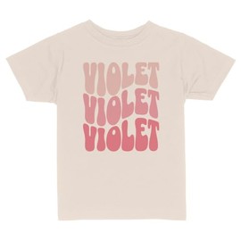 Wavy Violet Toddler Kids T-Shirt 2T Natural
