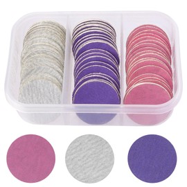 Bestgle schleifscheibe pediküre 60 stück feet grinder schleifpapier 25mm fußpflege ersatz-fußschleiferkopf scheiben pad entferner sandpapierscheiben für rissige ferse tote haut mit welle 180 körnung