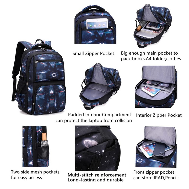 Primary Junior High Boys Rolling Backpacks Wheeled Bags Trolley School