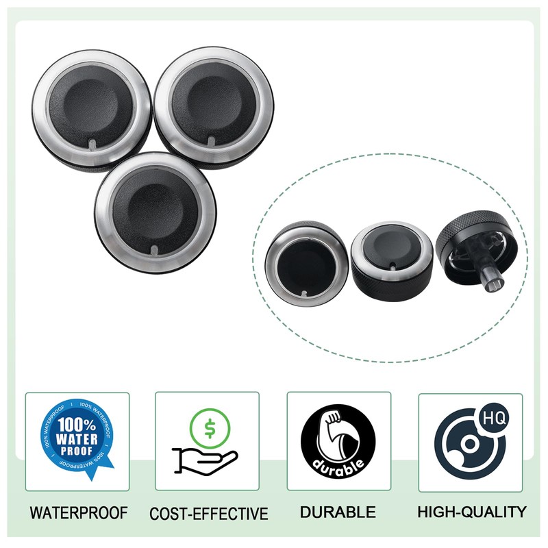 JDMCAR AC Heater Blower Fan Control Switch Knob Compatible with