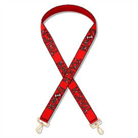 YAHPERN Beaded Purse Straps Game Day Purse Strap Replacement Crossbody Touch Down Purse Strap for Football Stadium Clear Bag Purse Handbag Game Day Outfits Accessories Gifts (Red&Black)