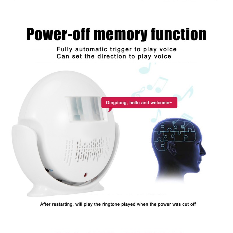 Waytronic Welcome Doorbell Alarm IR Infrared Sensor Voice Prompt Door