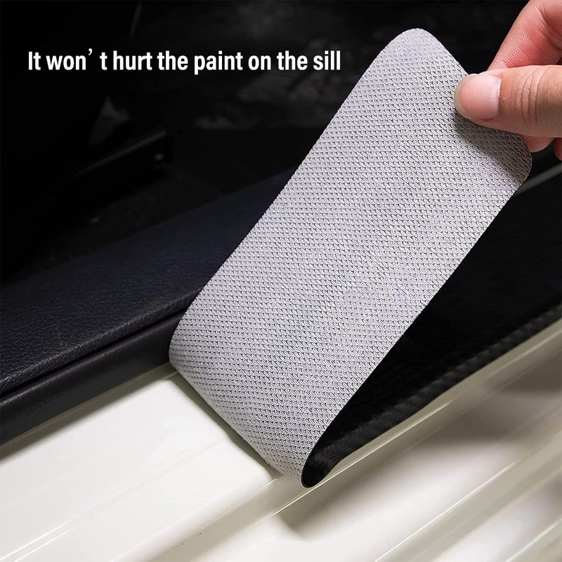 Car Door Sill Protector for RAM 3500, 4Pcs Reflective Carbon