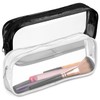 Compact Clear Makeup Bag - 2 Pack Waterproof Cosmetic Pouch