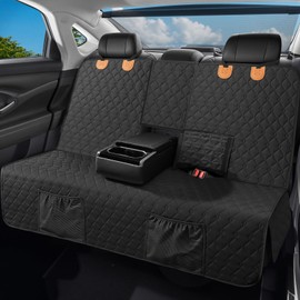 Tivray Dog Car Seat Cover, 2025 Upgraded Back Seat Pet Cover for Dogs, Waterproof & Non-Slip Car Seat Protector for SUVs Trucks Vehicles Cars, Black