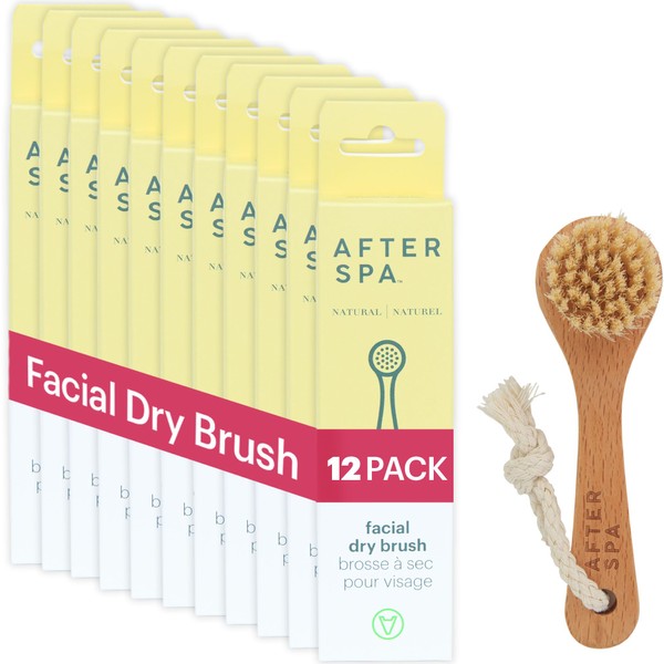 Dry Brushing Face Brush by Afterspa, Exfoliating Facial Brush, Gentle