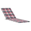TREATLIFE HOME Comfortable Red Check Pattern Deck Chair Cushion, Water-Resistant