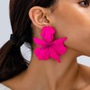 Hot Pink Flower Earrings for Women Big Floral Earrings Large