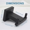 SEIDO Double Towel Hooks for Bathrooms, Matte Black Robe Hook