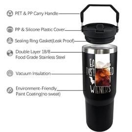 Ztuhjvy Dachshund Dog Tumbler Weiner Weenie Gifts for Women Men 30 Oz Dog Tumbler Insulated Dachshund Water Bottle Cup with Handle