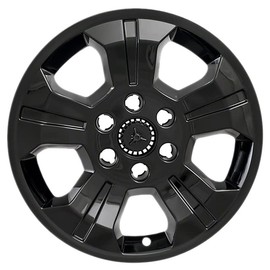 OxGord 18 inch Wheel Skins for 2014-2018 Chevy Silverado 1500 (Set of 4) Impostor Wheel Covers for 18 inch Gloss Black ABS Wheels- Auto Tire Replacement Exterior Cap Cover