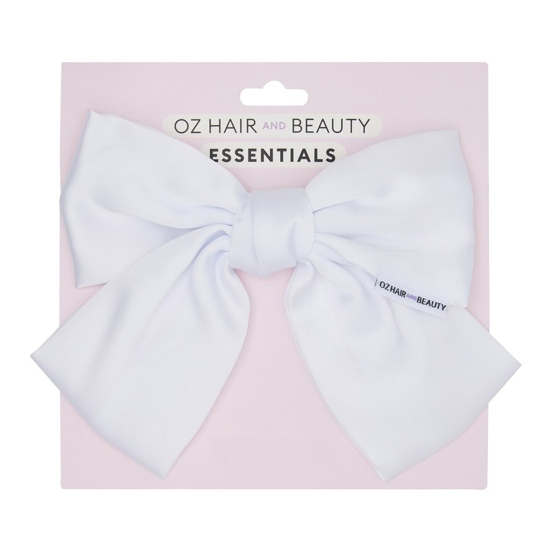 Oz Essentials Hair Bow Clip - White