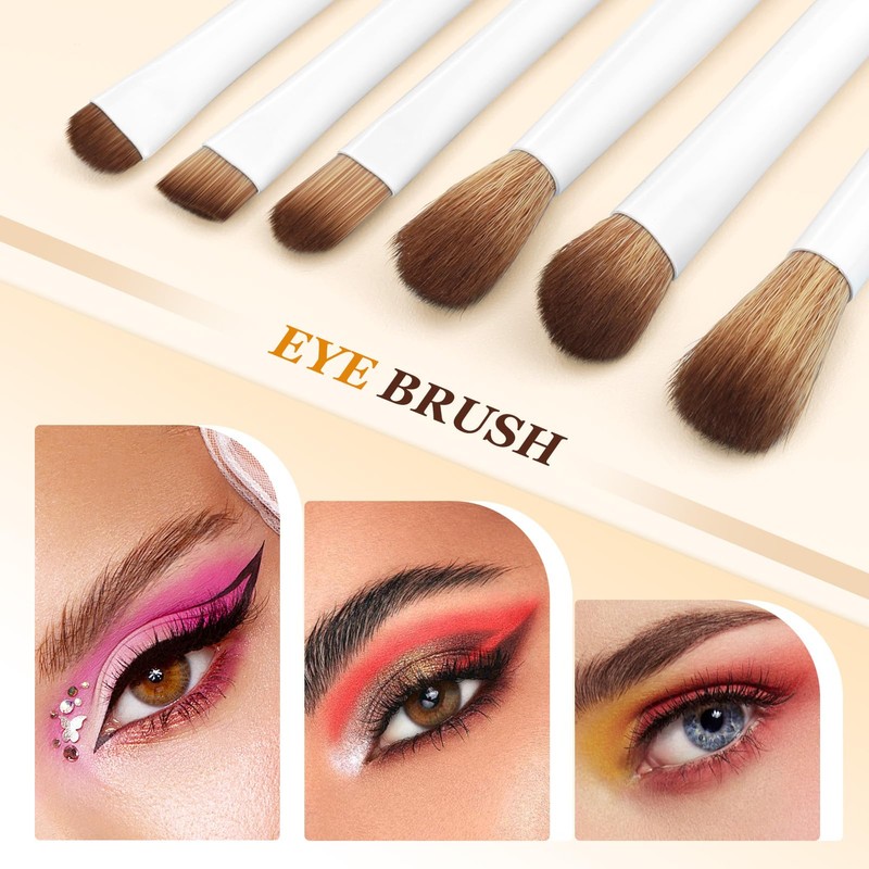 NEUTYPECHIC 14-Piece Professional Makeup Brush Set, Eyeshadow Brush Set, Long-Handled