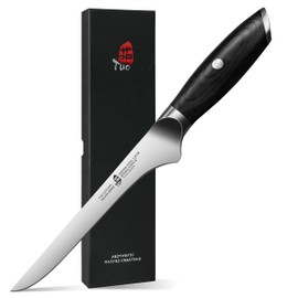 TUO Boning Knife for Meat Trimming, 6 inch Fillet & Deboning Knife with Riveted Handle, High Carbon German Steel, for Ribs Chicken Lamb - Falcon Series
