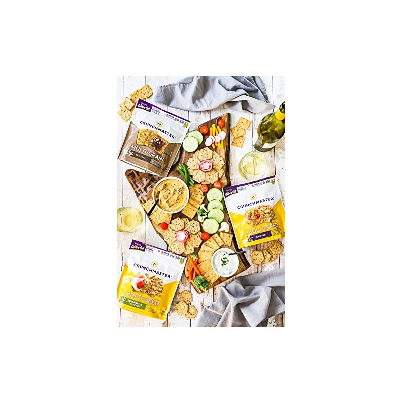 Crunchmaster Gluten-Free Multi-Grain Sea Salt Crackers, 4oz. (Pack of 6)