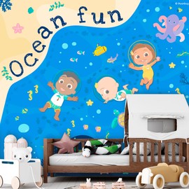 EGD JJ, Cody & Nina CoComelon Peel and Stick Wallpaper | CoComelon Kids Wall Decor | Cocomelon Decorations for Boy & Girl (6 Panels of Wide 24"x 96" Height)