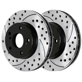 AutoShack Front Drilled and Slotted Brake Rotors Calipers and Ceramic Pads Replacement for Saab 9-2X 2002-2005 Subaru Legacy Outback 2003-2005 Impreza 2003-2006 Baja 2003-2008 Forester BRAKEPPK00264