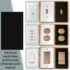 Tondiamo 20 Pcs Black Wall Insulation Gasket Rectangle Wall Plate