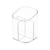 Newkita Acrylic Clear 3 Slots Pencil Pen Holder for Desk,