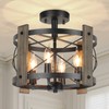 BrightHome Farmhouse Rustic Light Fixture Ceiling Mount, Semi Flush Mount