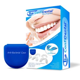 The ConfiDental - Pack of 5 Moldable Mouth Guard for Teeth Grinding Clenching Bruxism, Sport Athletic, Whitening Tray, Including 3 Regular and 2 Heavy Duty Guard (3 (lll) Regular 2 (II) Heavy Duty)