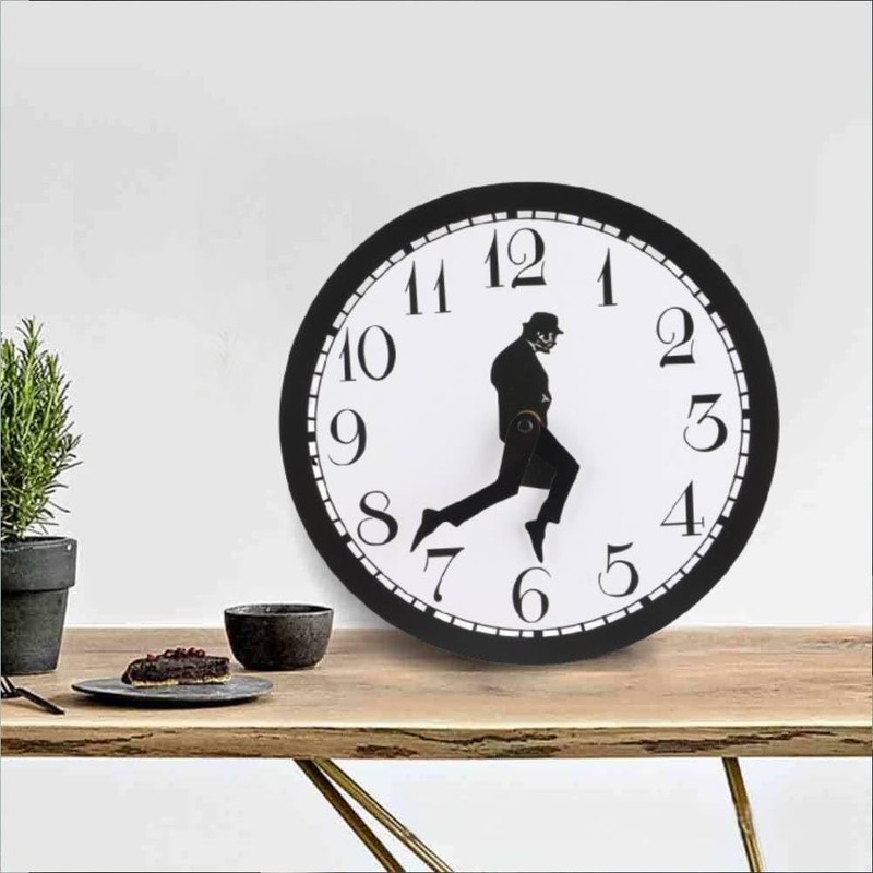 CYSFETENA 10 in Acrylic Plastic Silly Walk Wall Clock, Home