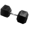 Signature Fitness Premium Rubber Encased Hex Dumbbell, 60-Pound Single