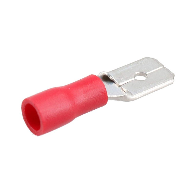 3mm Male Red Electrical Cable Wire Spade Terminals Crimps Connectors