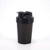 Shaker Bottle for Protein Shakes and Pre-Workout, 400ml, Clear/Black (black)