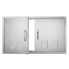 Double Outdoor Kitchen Stainless Steel Flush Mount Door 36W X