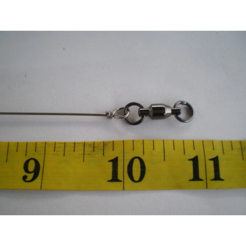Unbranded 15 PCS. SOLID STAINLESS STEEL WIRE LEADER 10"/150 LBS