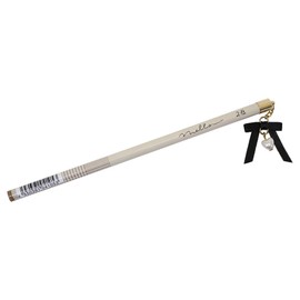 Ribbon Stationery Pencil with Ribbon Charm 2B Round Shaft [Beige]